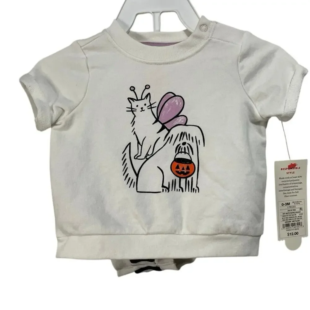 Cat & Jack 0-3 Months Halloween 2-Piece Outfit